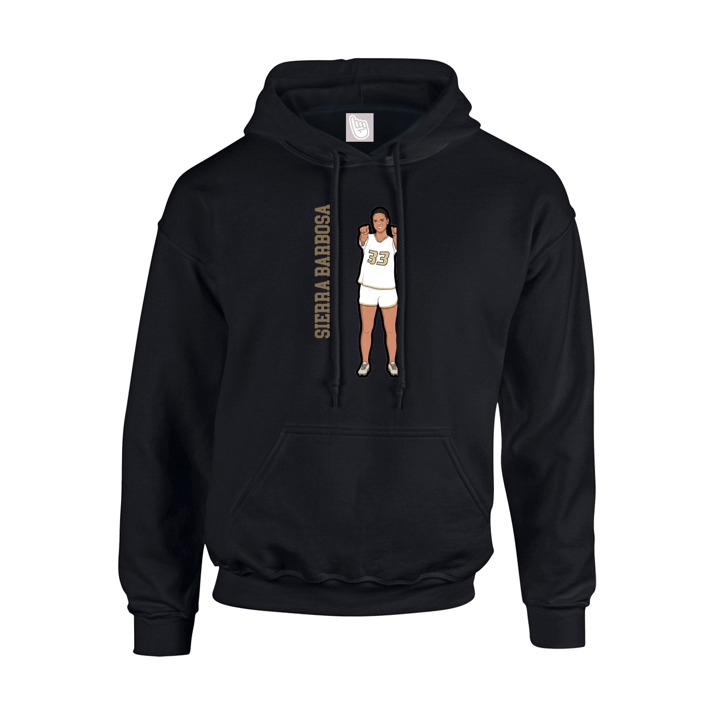 Youth Hoodie — Name Vertical in Black