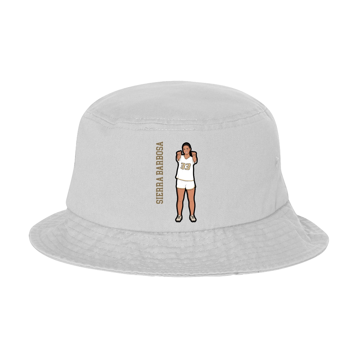 Bucket Cap — Name Vertical in White
