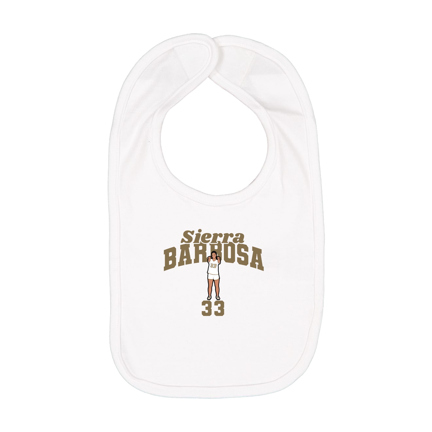 Infant Bib — Signature Arch in White