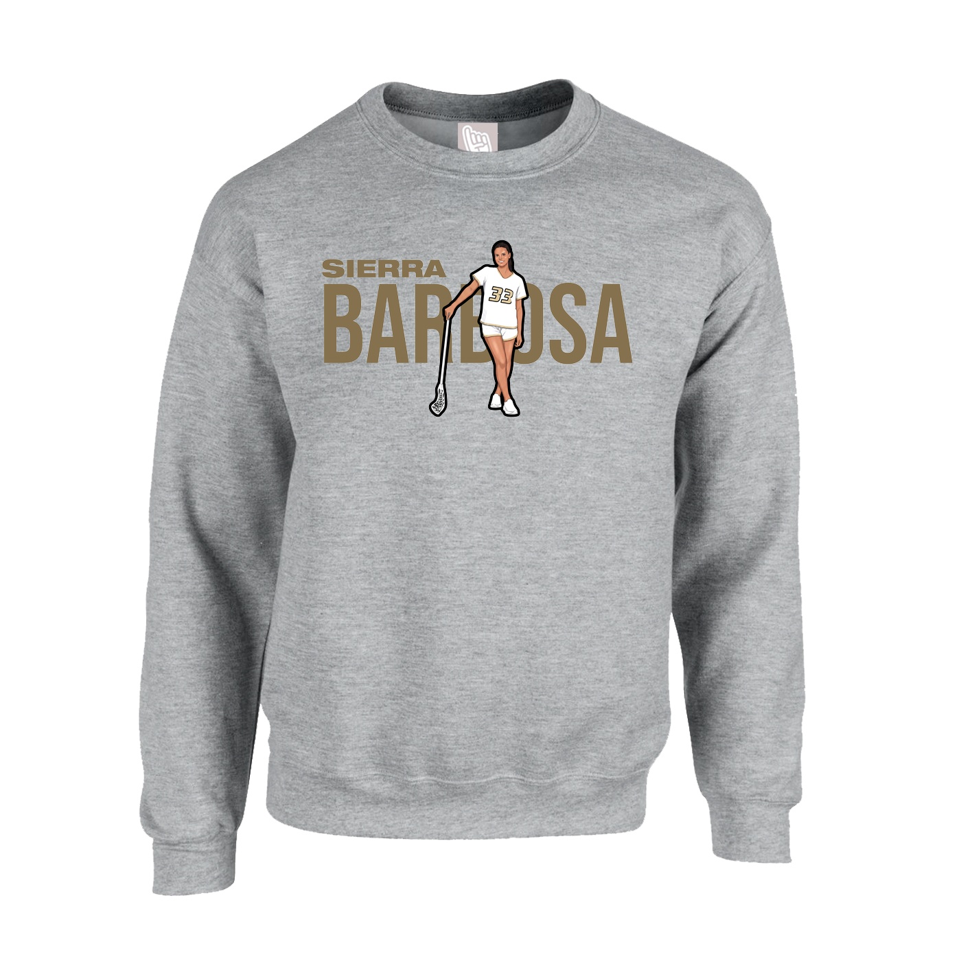 Fleece Crew — Player Name in Grey