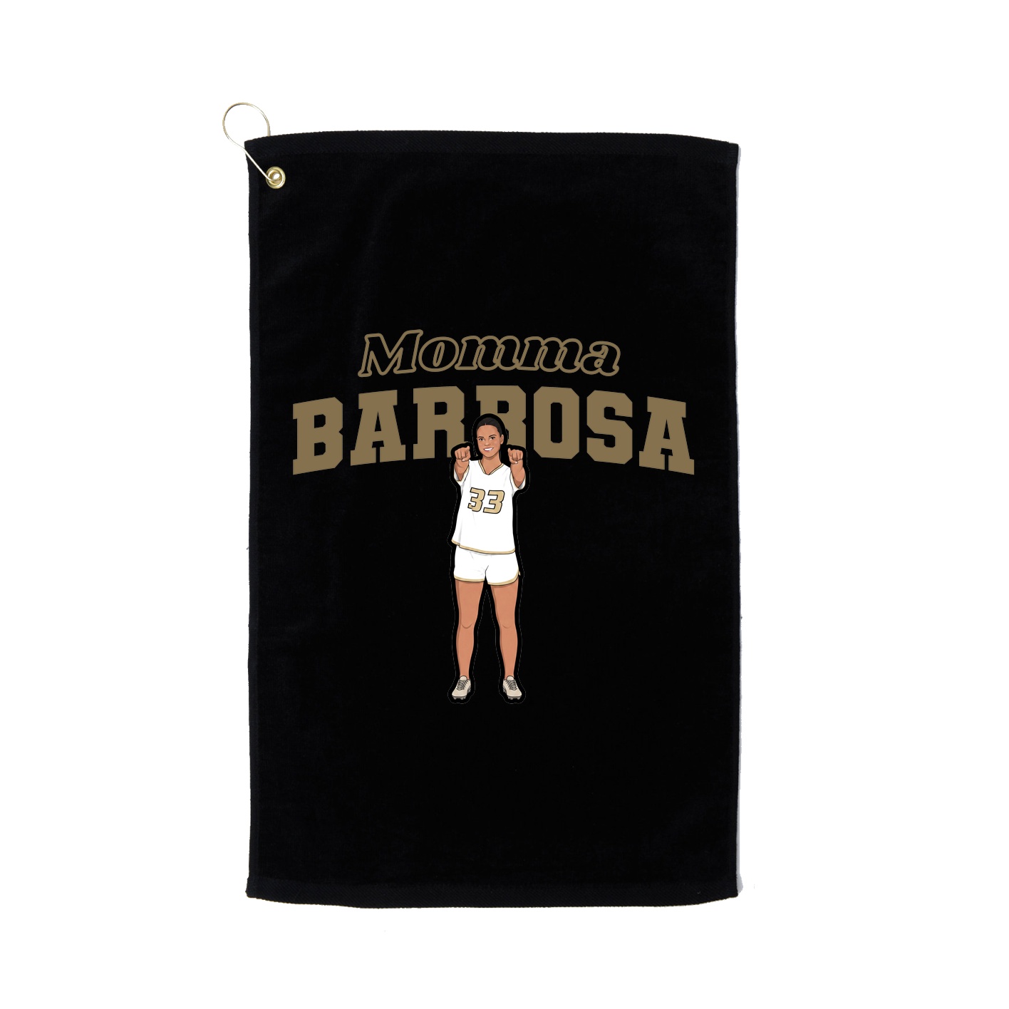 Golf Towel — Mothers Day Block in Black