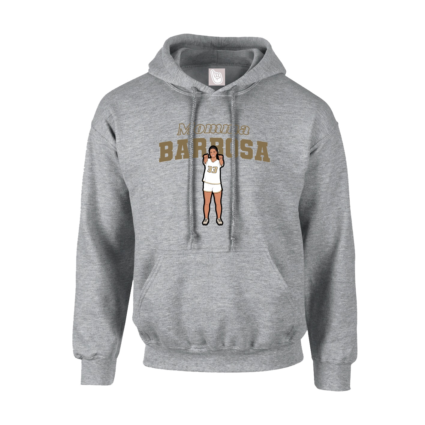Youth Hoodie — Mothers Day Block in Grey