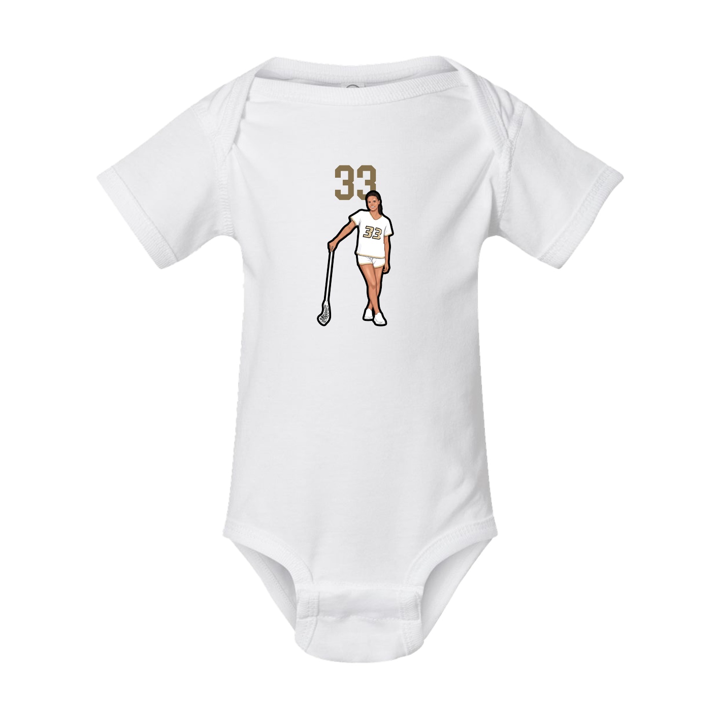 Baby Onesie — Number Top in White