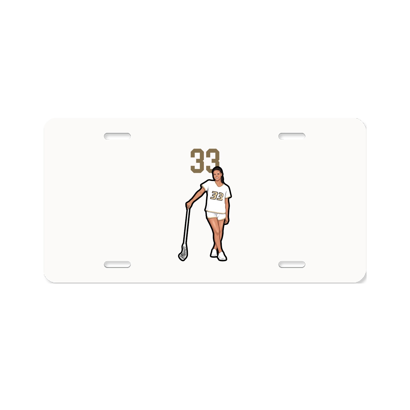 License Plate — Number Top in Classic