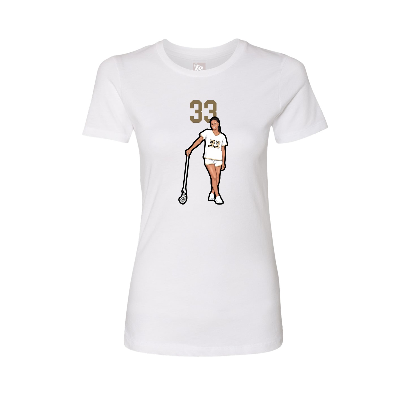 Womens Tee — Number Top in White