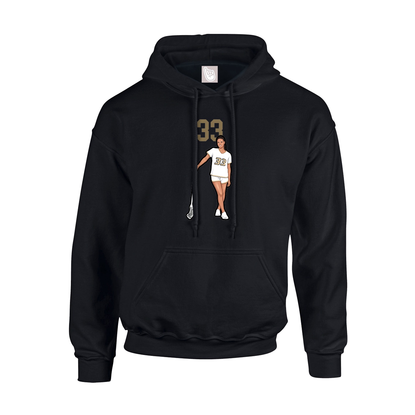 Youth Hoodie — Number Top in Black
