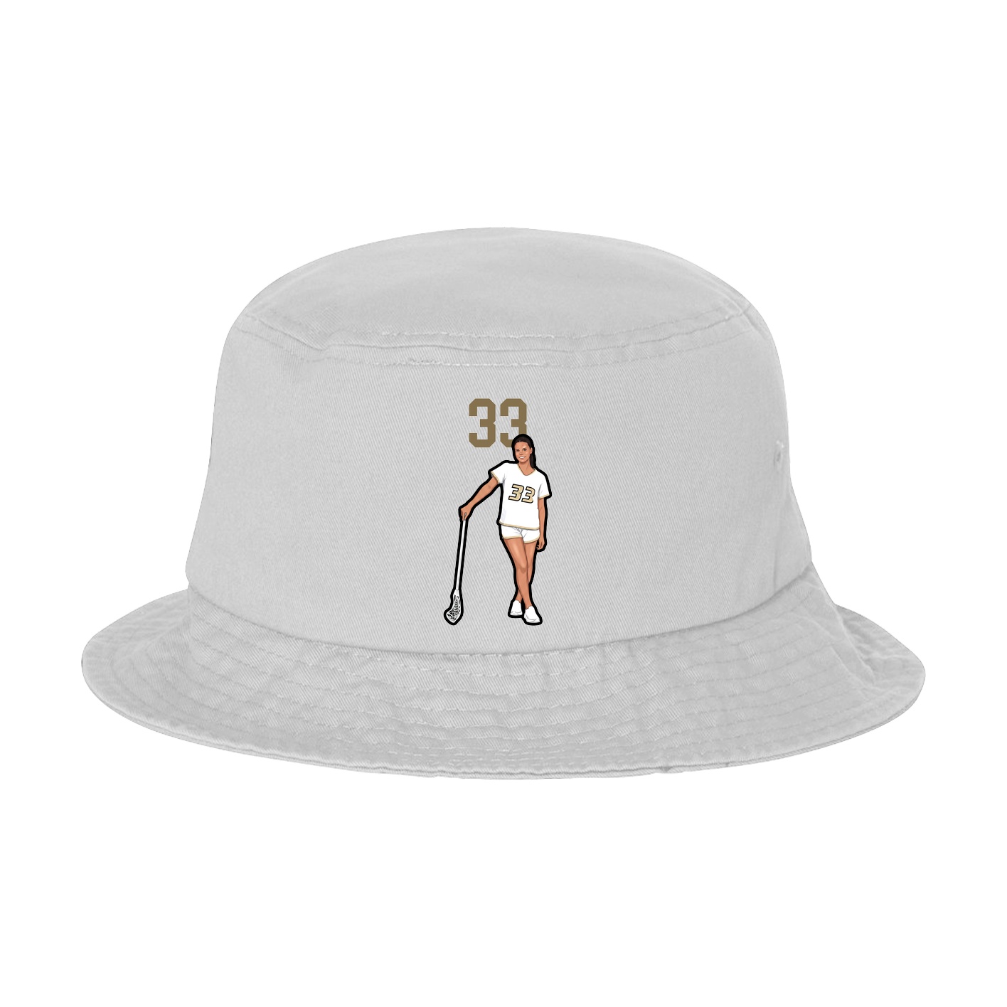 Bucket Cap — Number Top in White