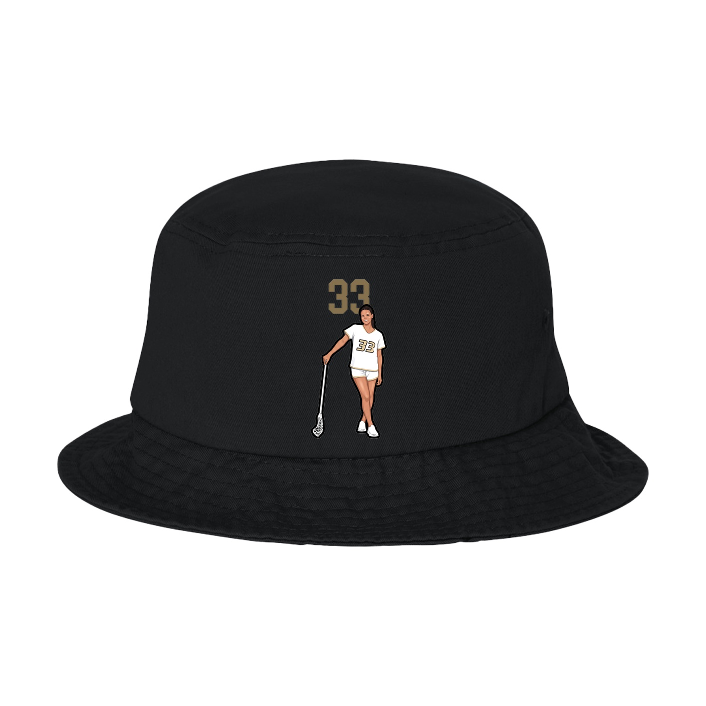 Bucket Cap — Number Top in Black