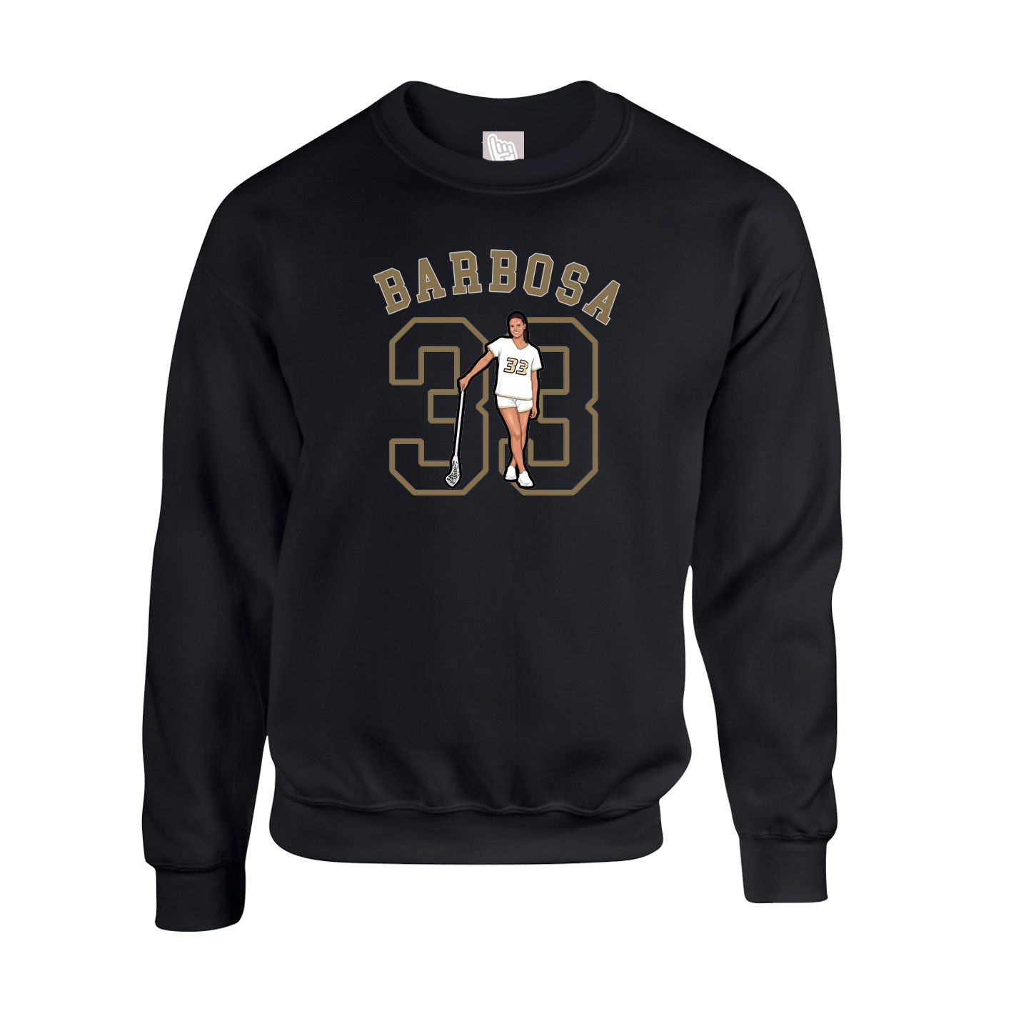 Fleece Crew — Shirsey Arch in Black