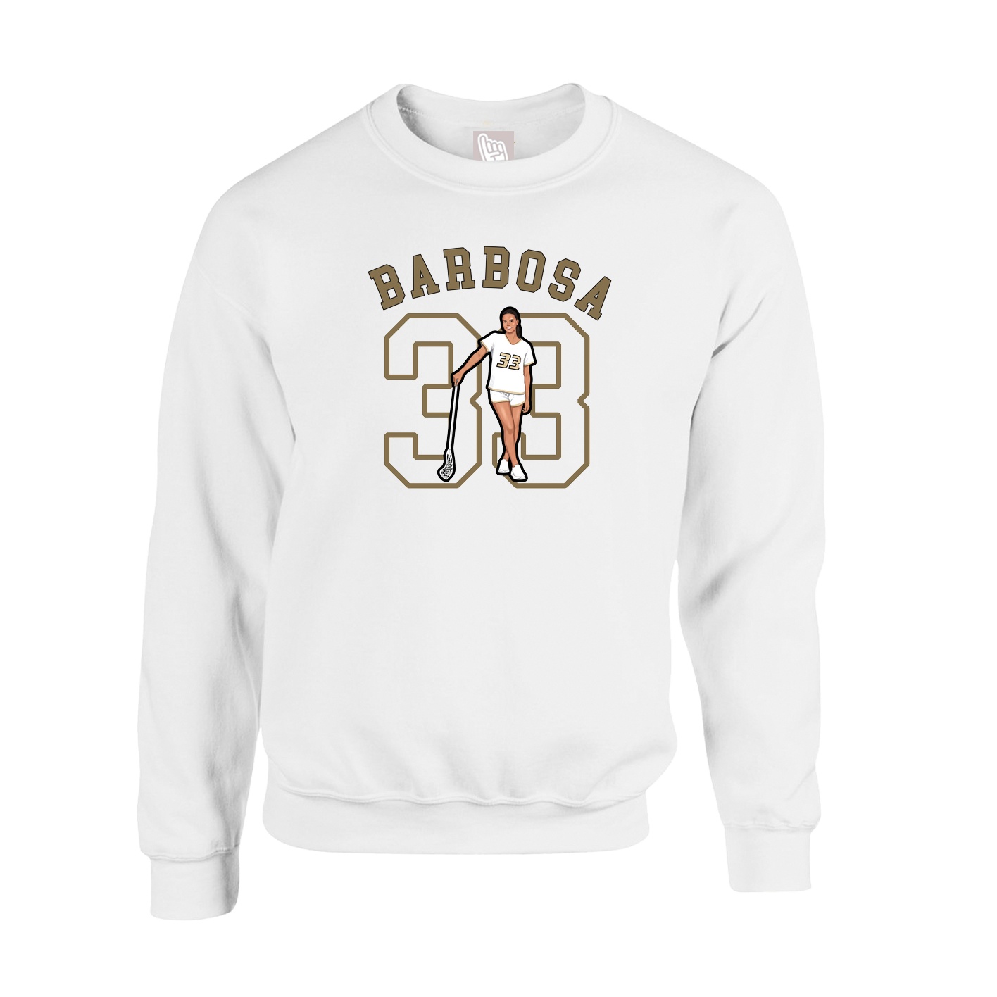 Fleece Crew — Shirsey Arch in White