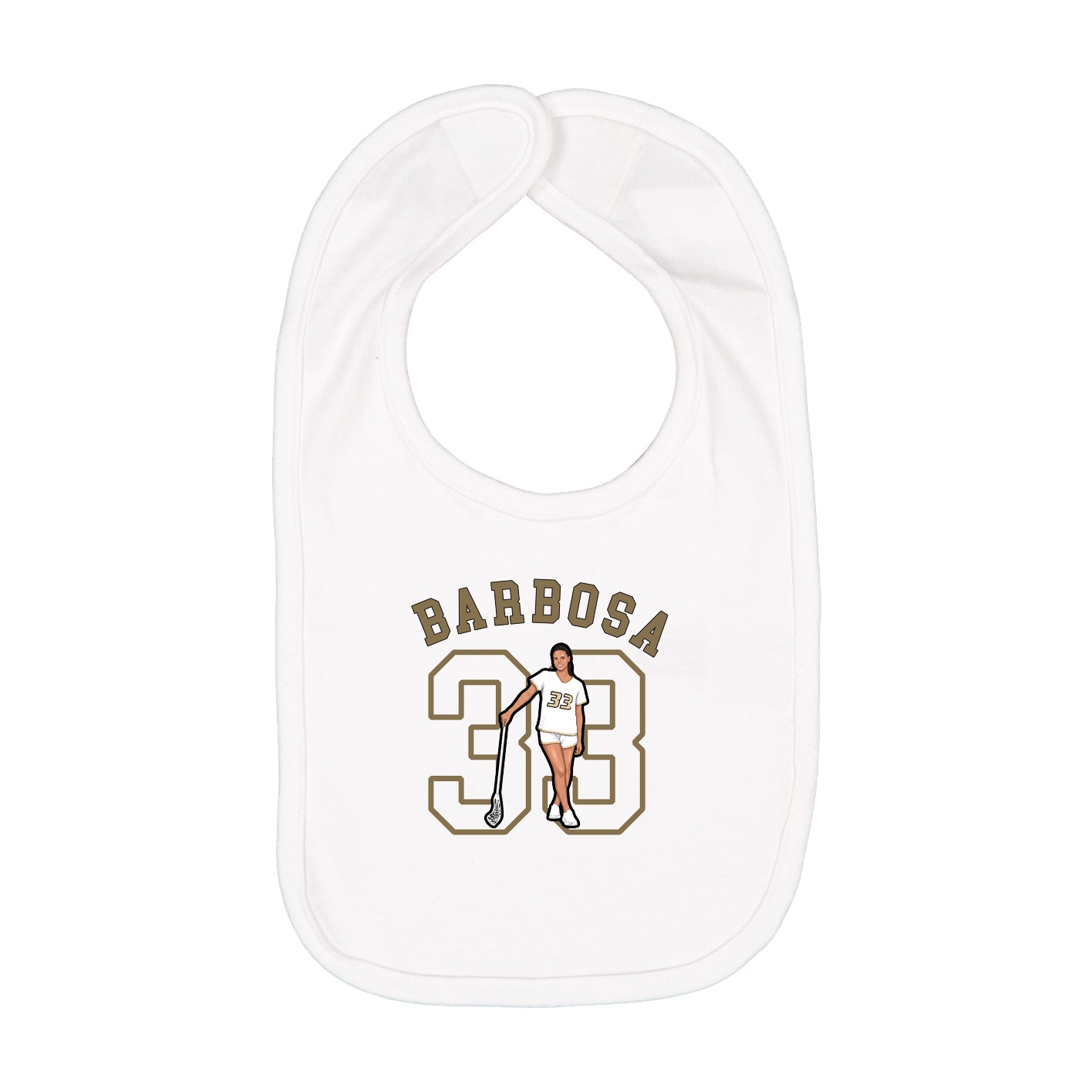 Infant Bib — Shirsey Arch in White
