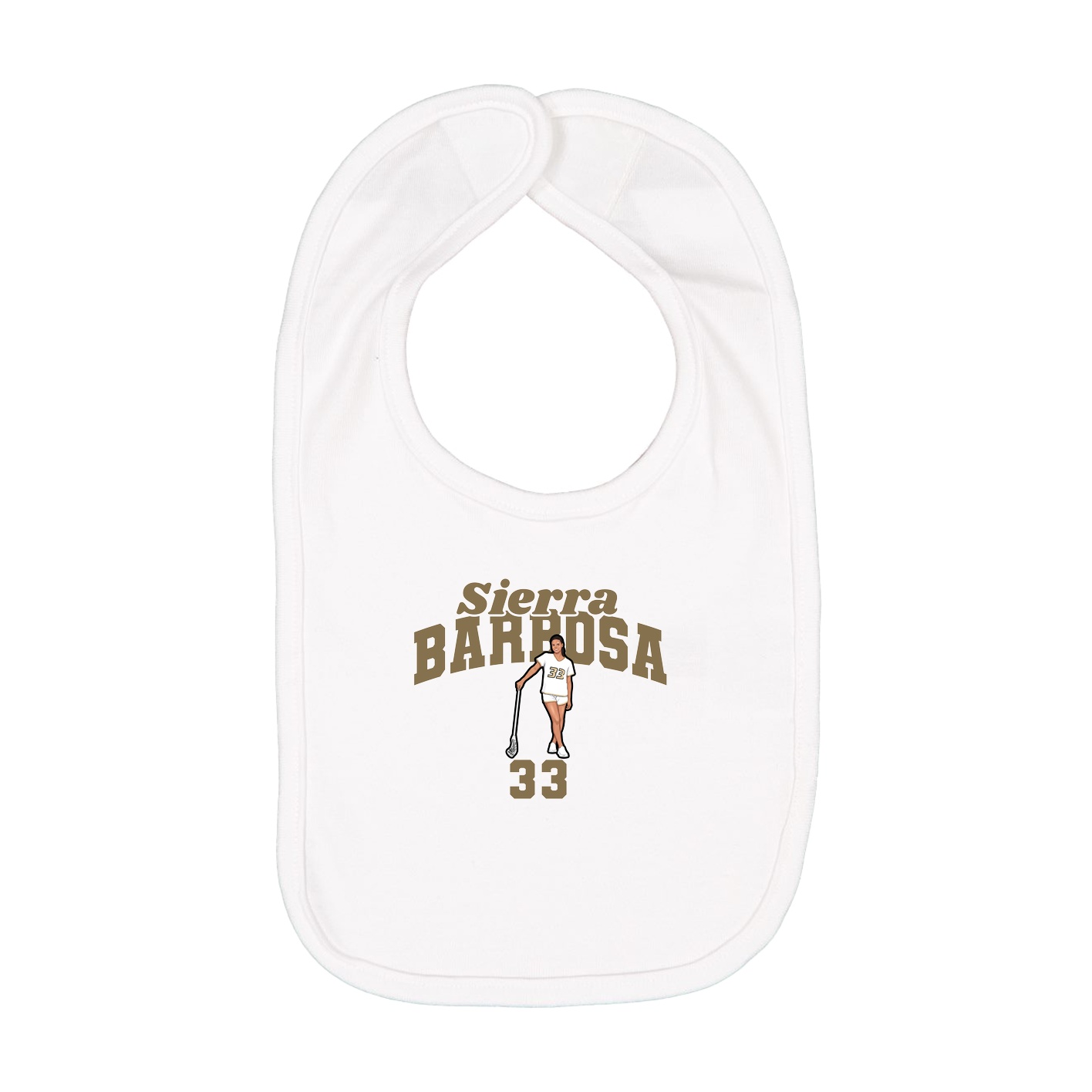 Infant Bib — Signature Arch in White