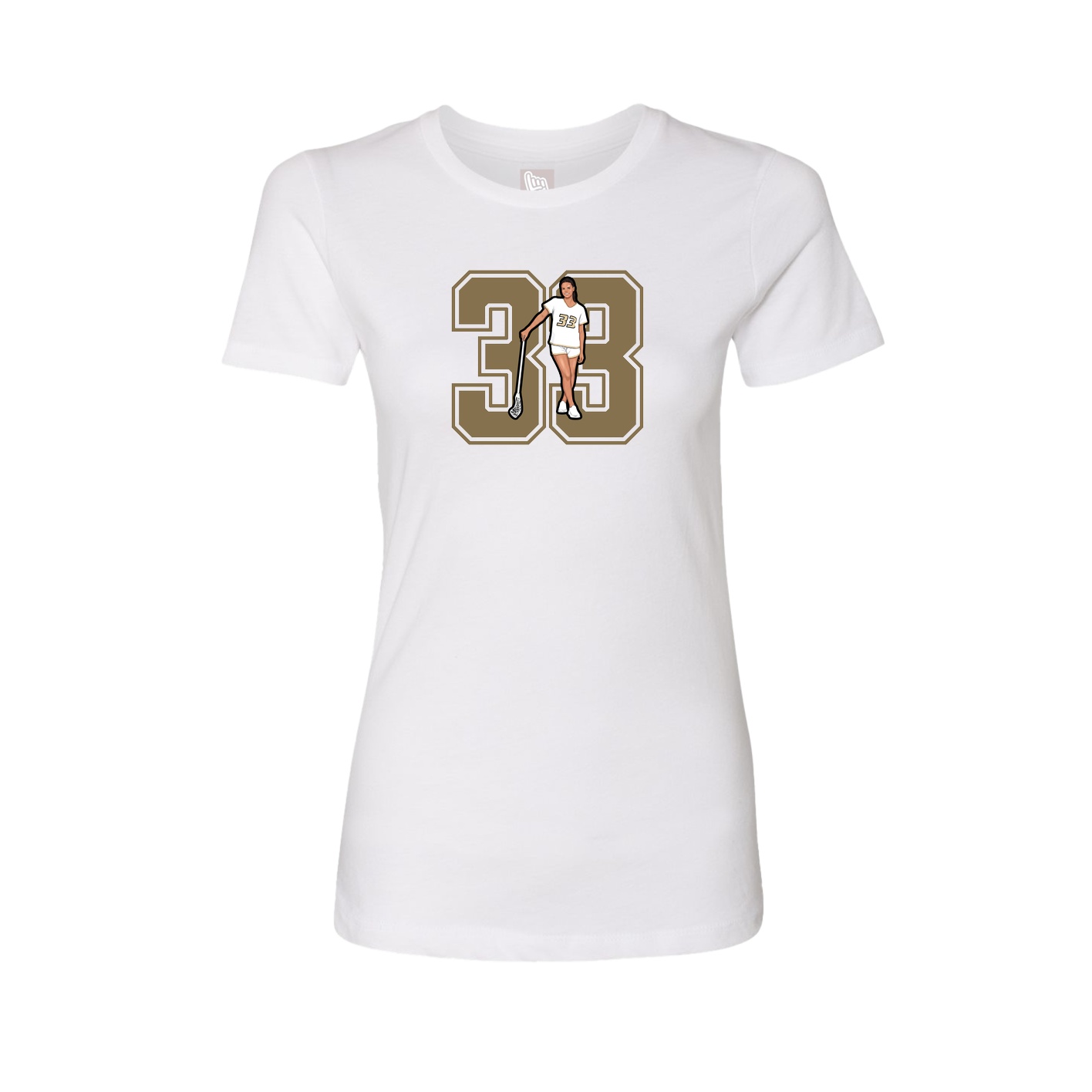 Womens Tee — Number in White