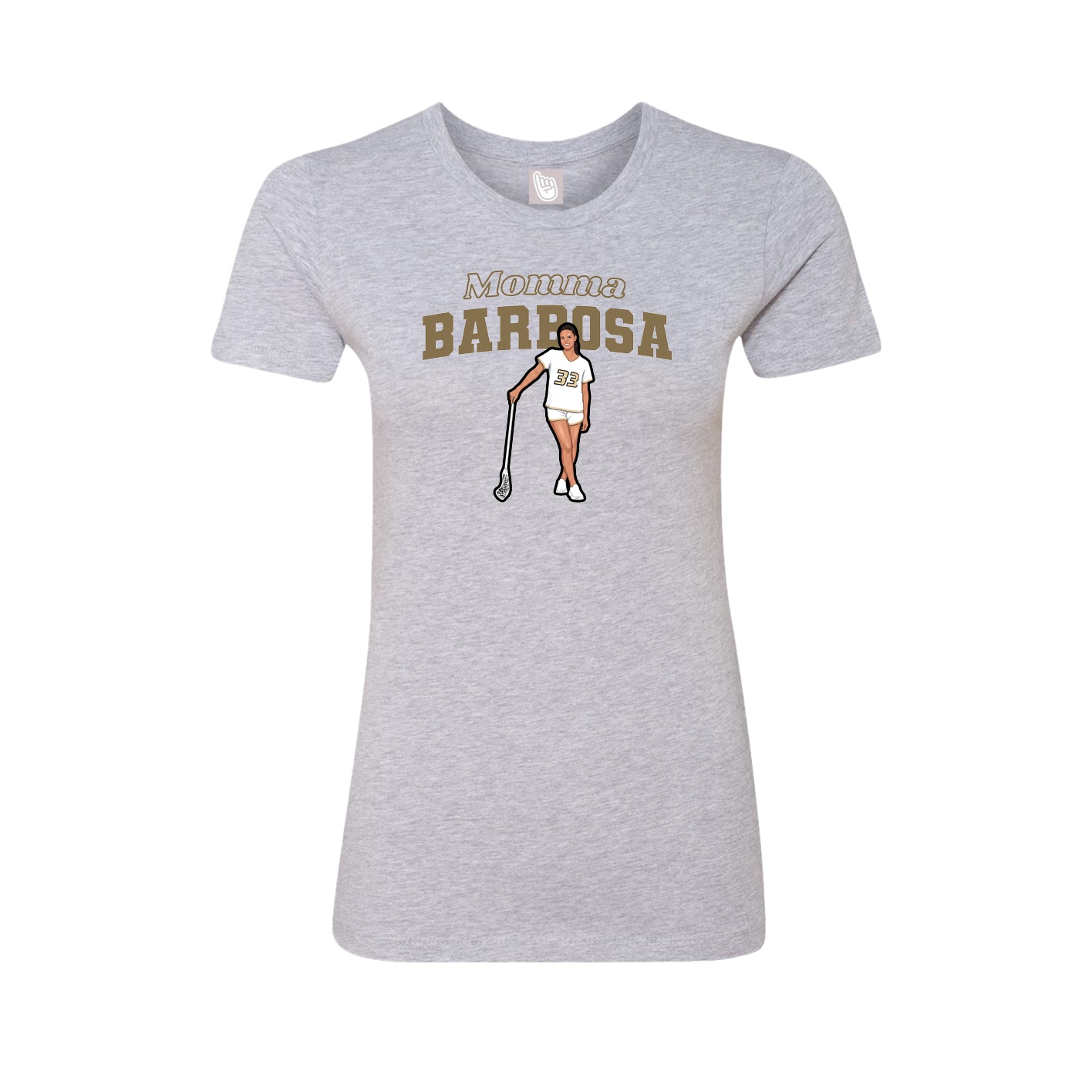 Womens Tee — Mothers Day Block in Grey