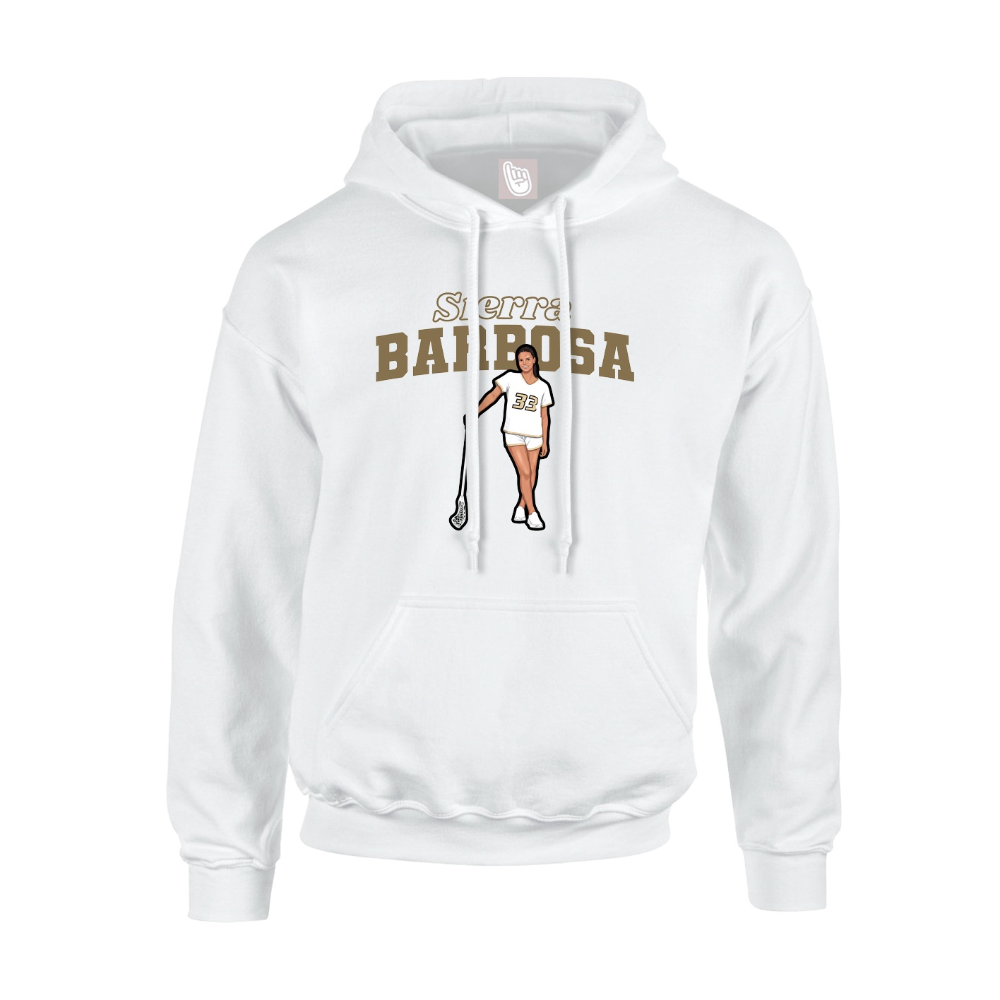 Hoodie — Name Arch in White