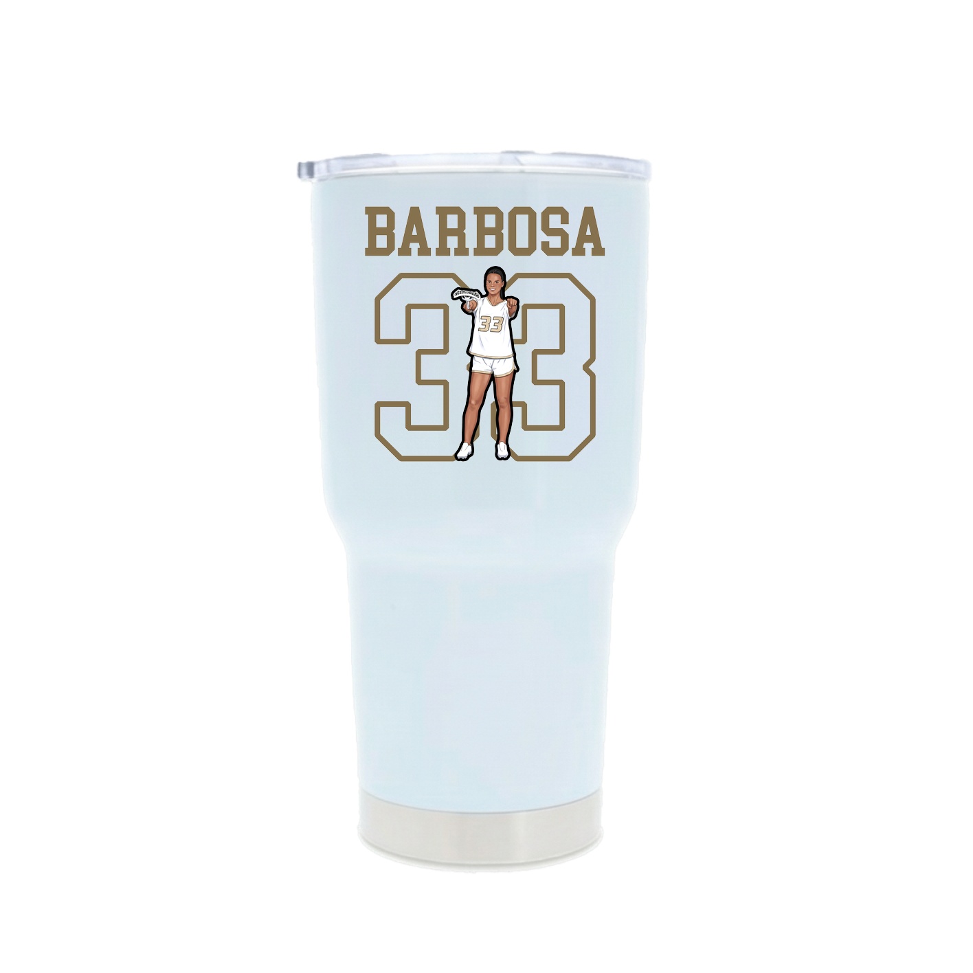 30oz Stainless Steel Tumbler — Shirsey in White