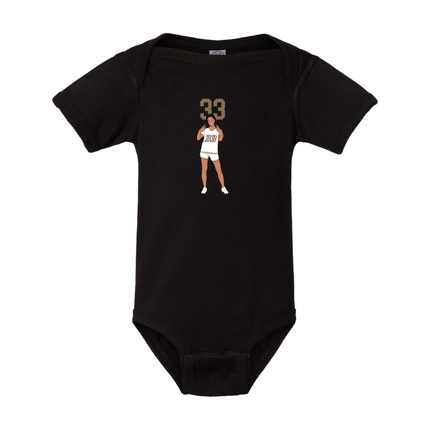 Baby Onesie — Number Top in Black