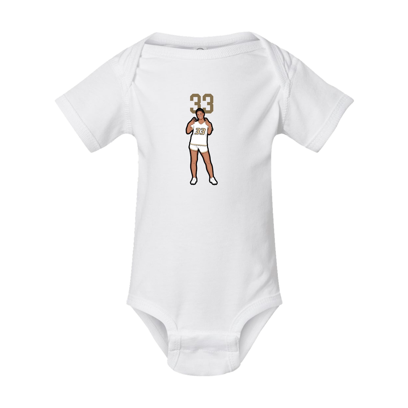 Baby Onesie — Number Top in White