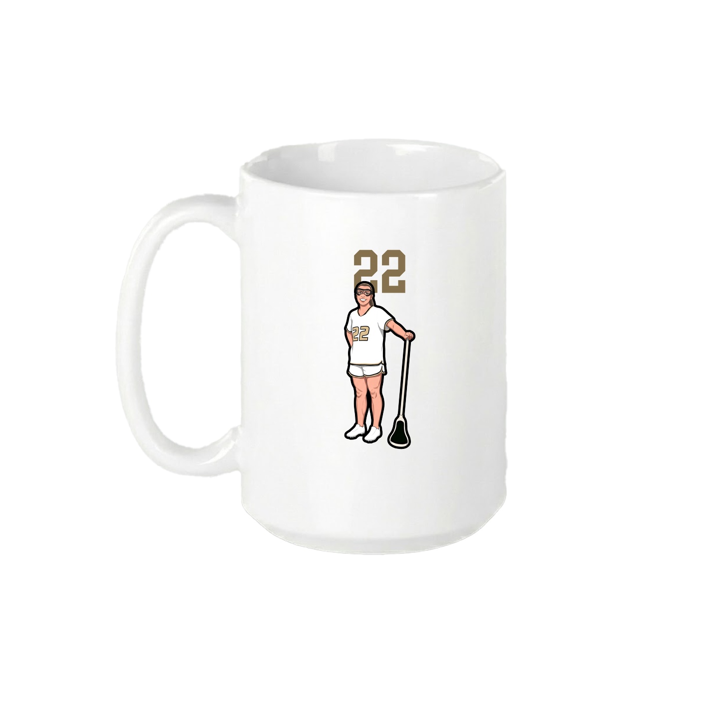 15oz Coffee Mug — Number Top in White