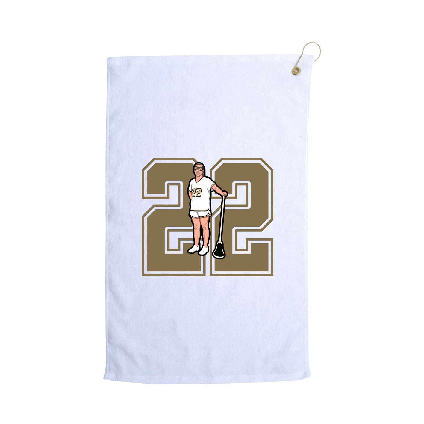 Golf Towel — Number in White