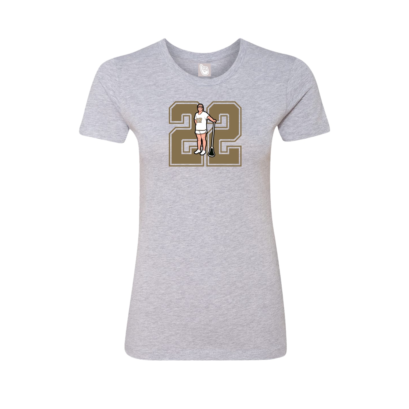 Womens Tee — Number in Grey