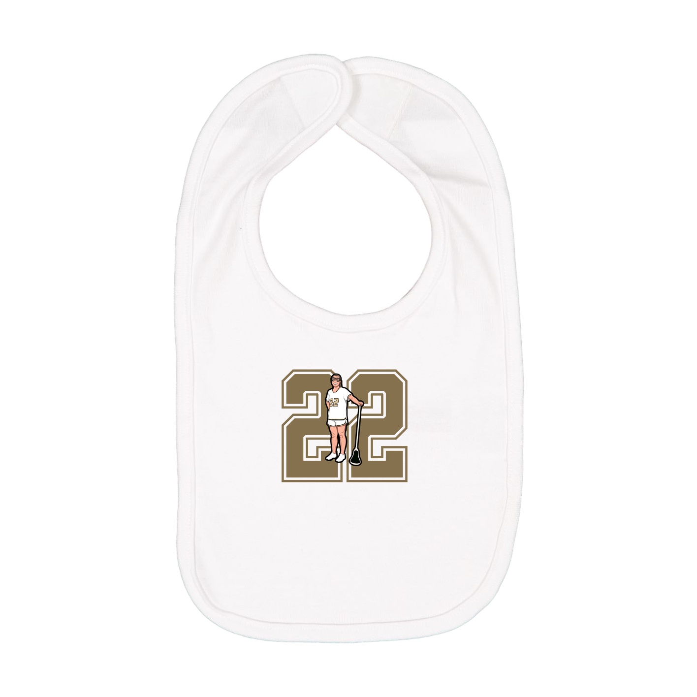 Infant Bib — Number in White
