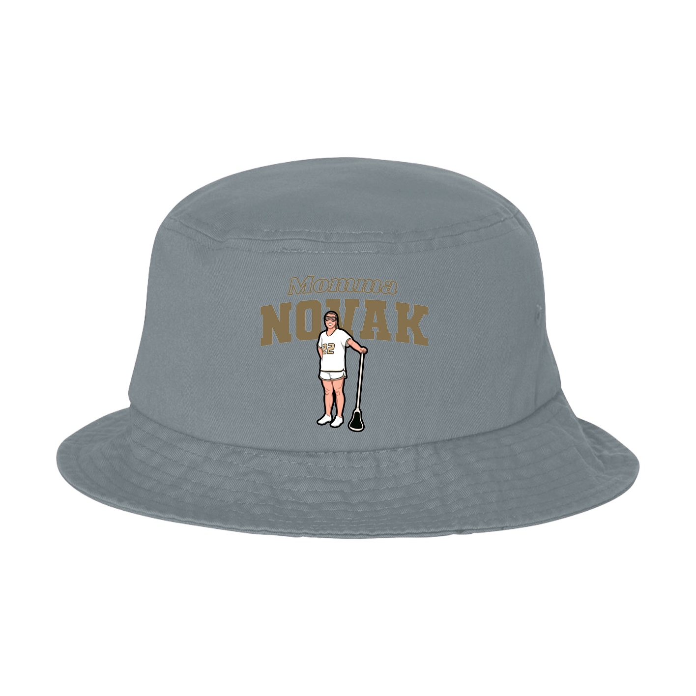 Bucket Cap — Mothers Day Block in Grey