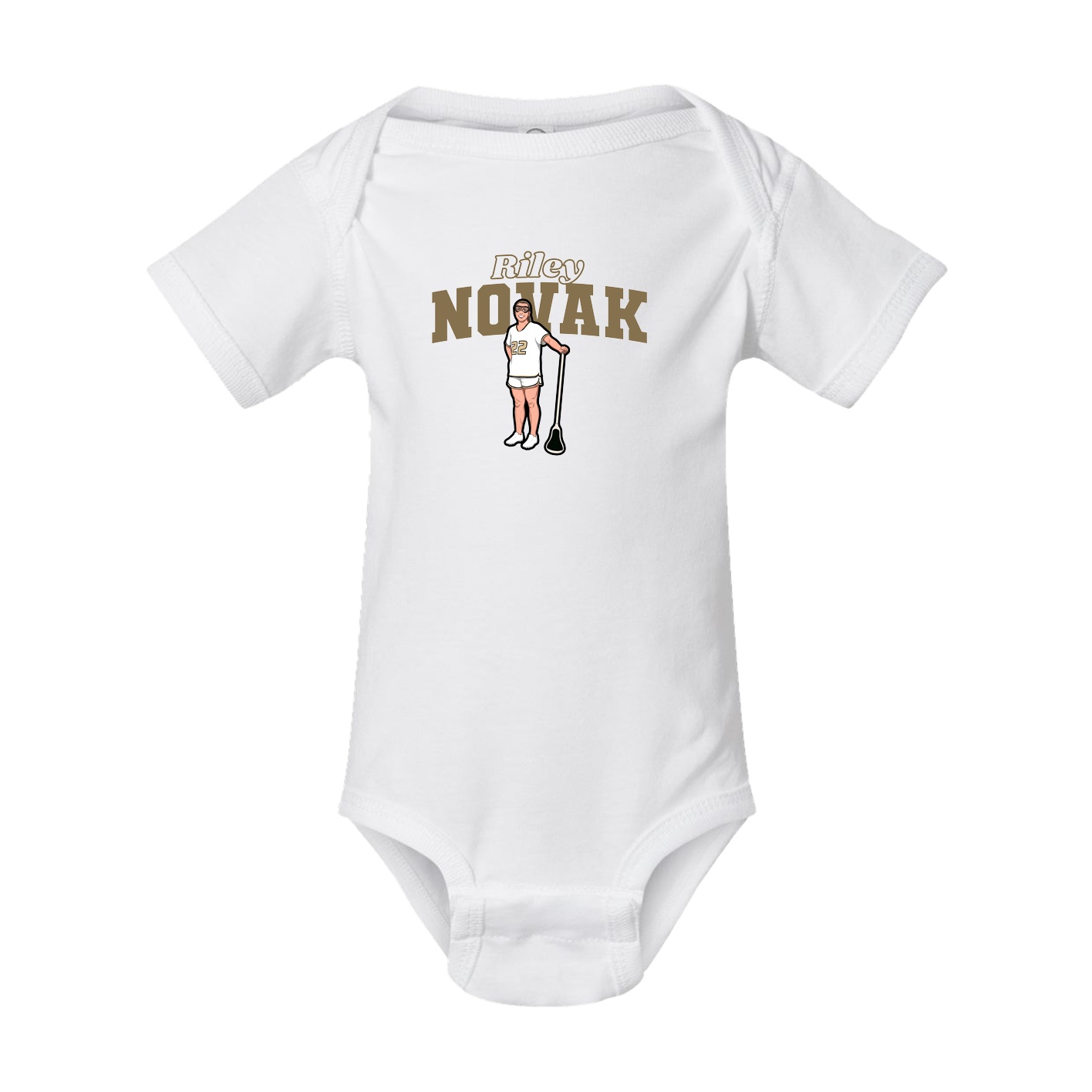 Baby Onesie — Name Arch in White