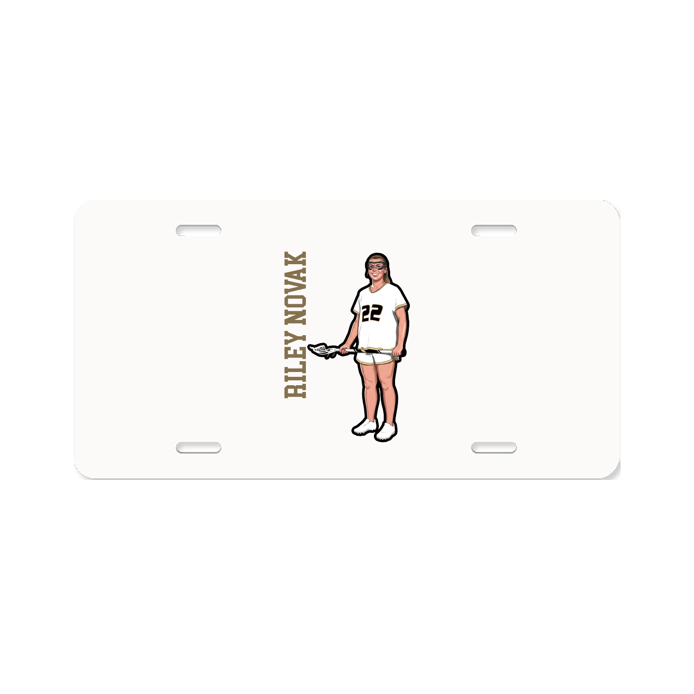 License Plate — Name Vertical in Classic