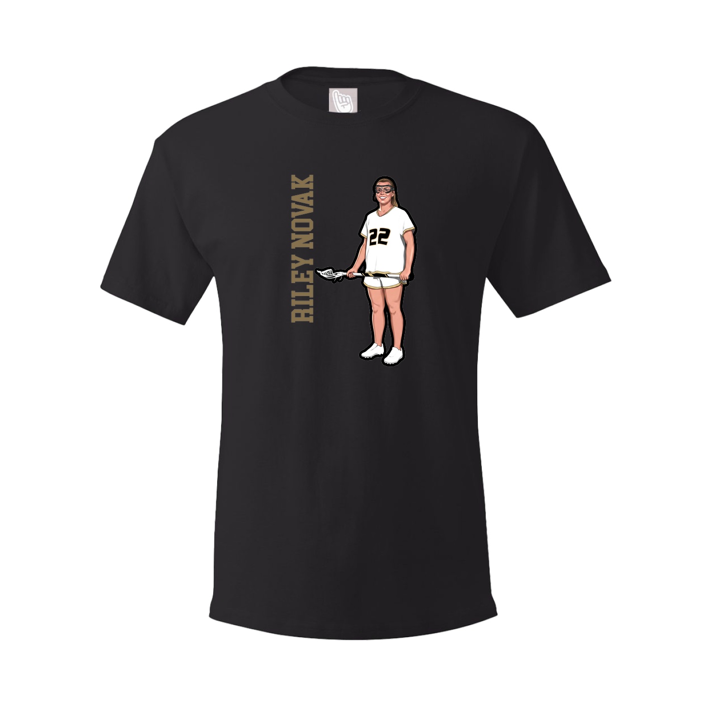 Youth Tee — Name Vertical in Black