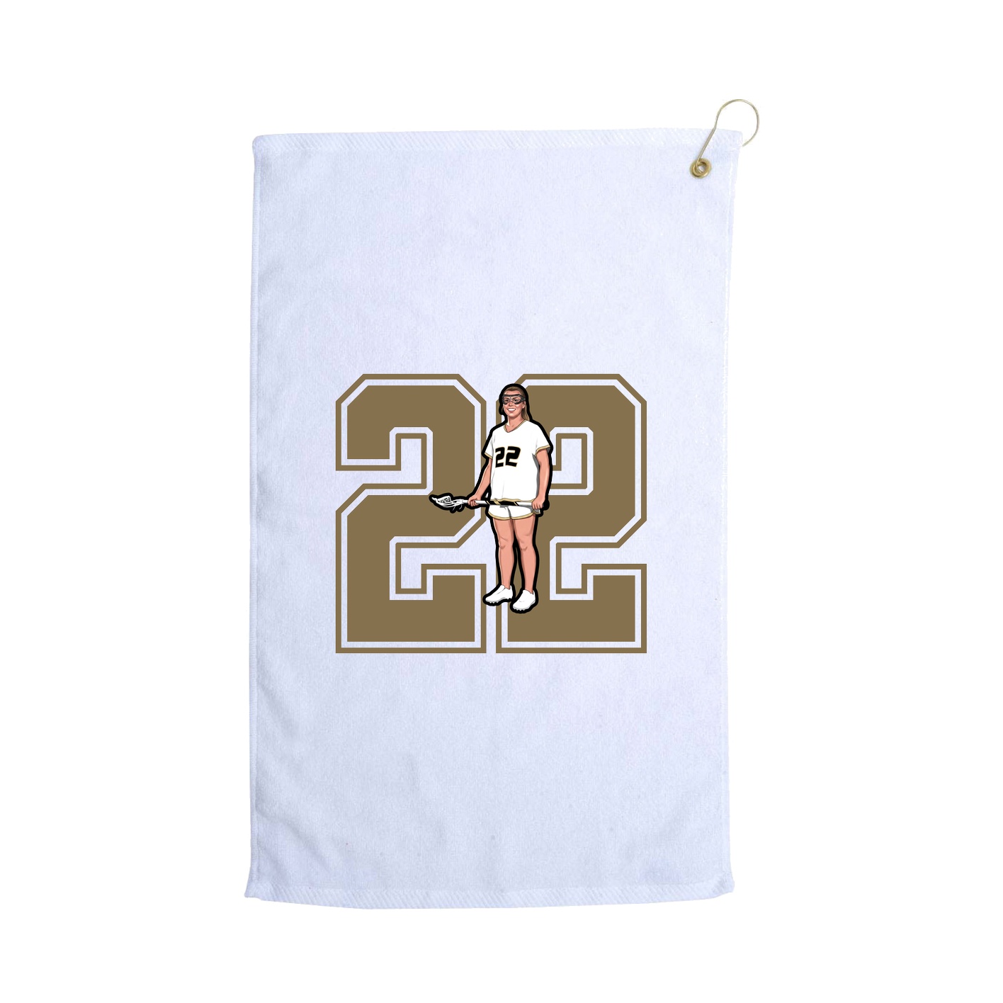 Golf Towel — Number in White