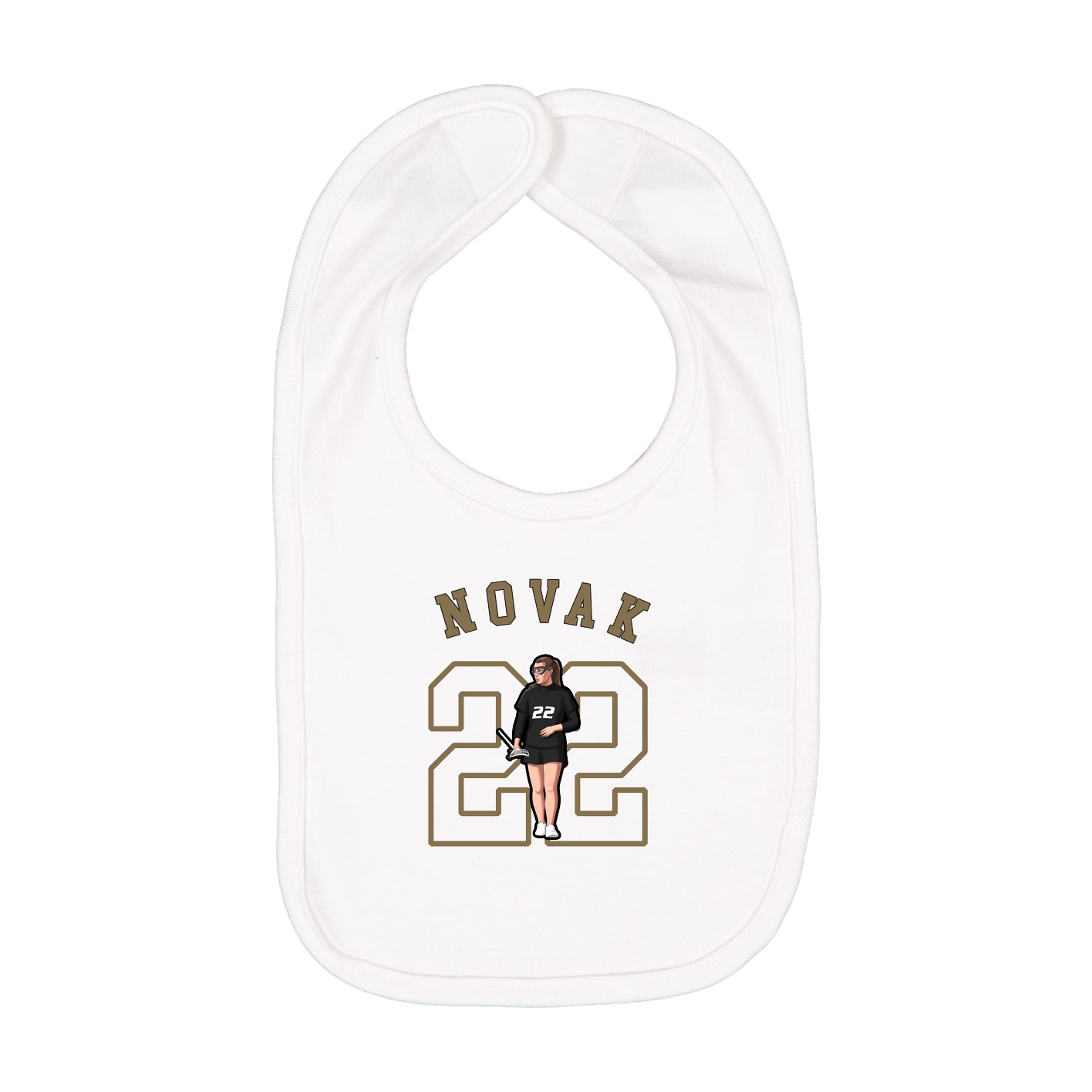 Infant Bib — Shirsey Arch in White