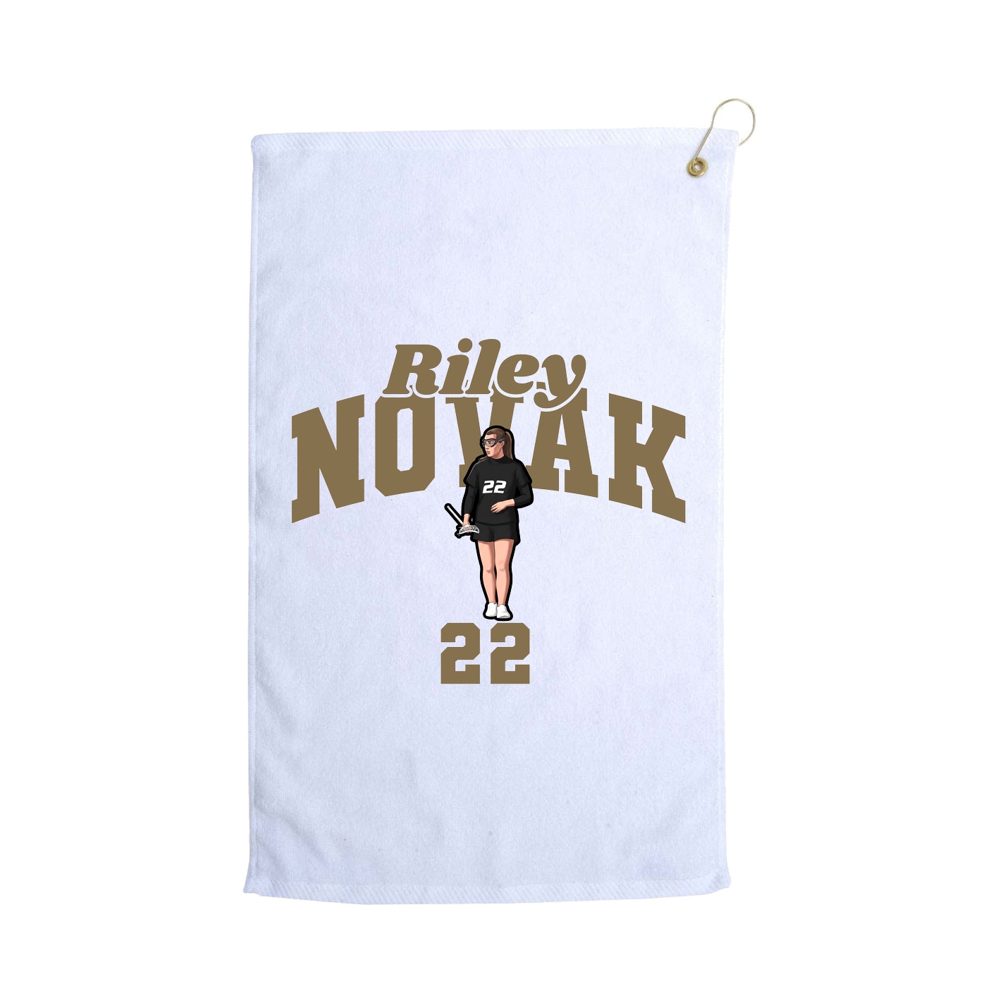 Golf Towel — Signature Arch in White
