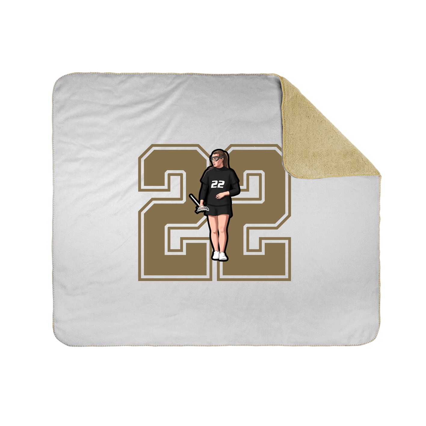 Throw Blanket — Number in White
