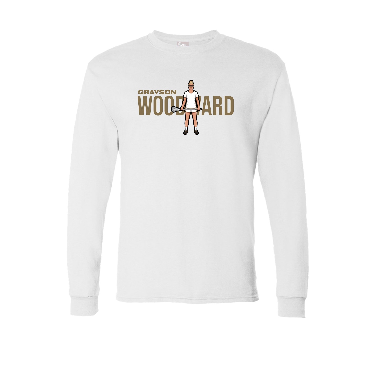 Long Sleeve Tee — Player Name in White
