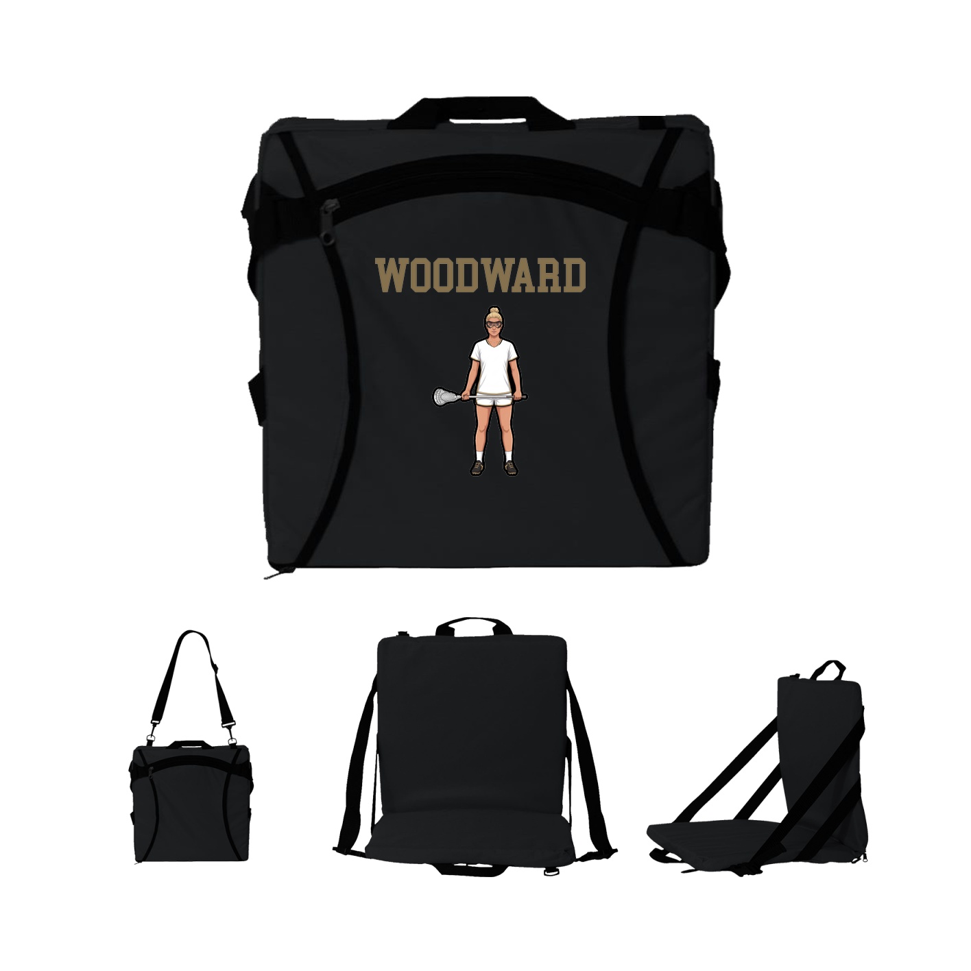 Folding Stadium Seat — Shirsey in Black