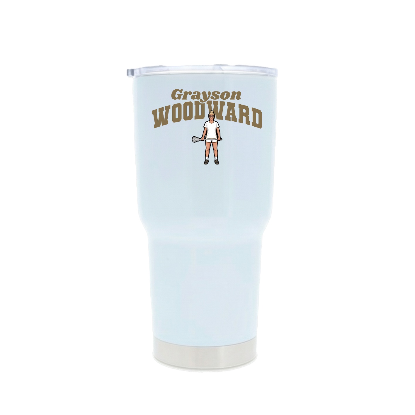 30oz Stainless Steel Tumbler — Signature Arch in White