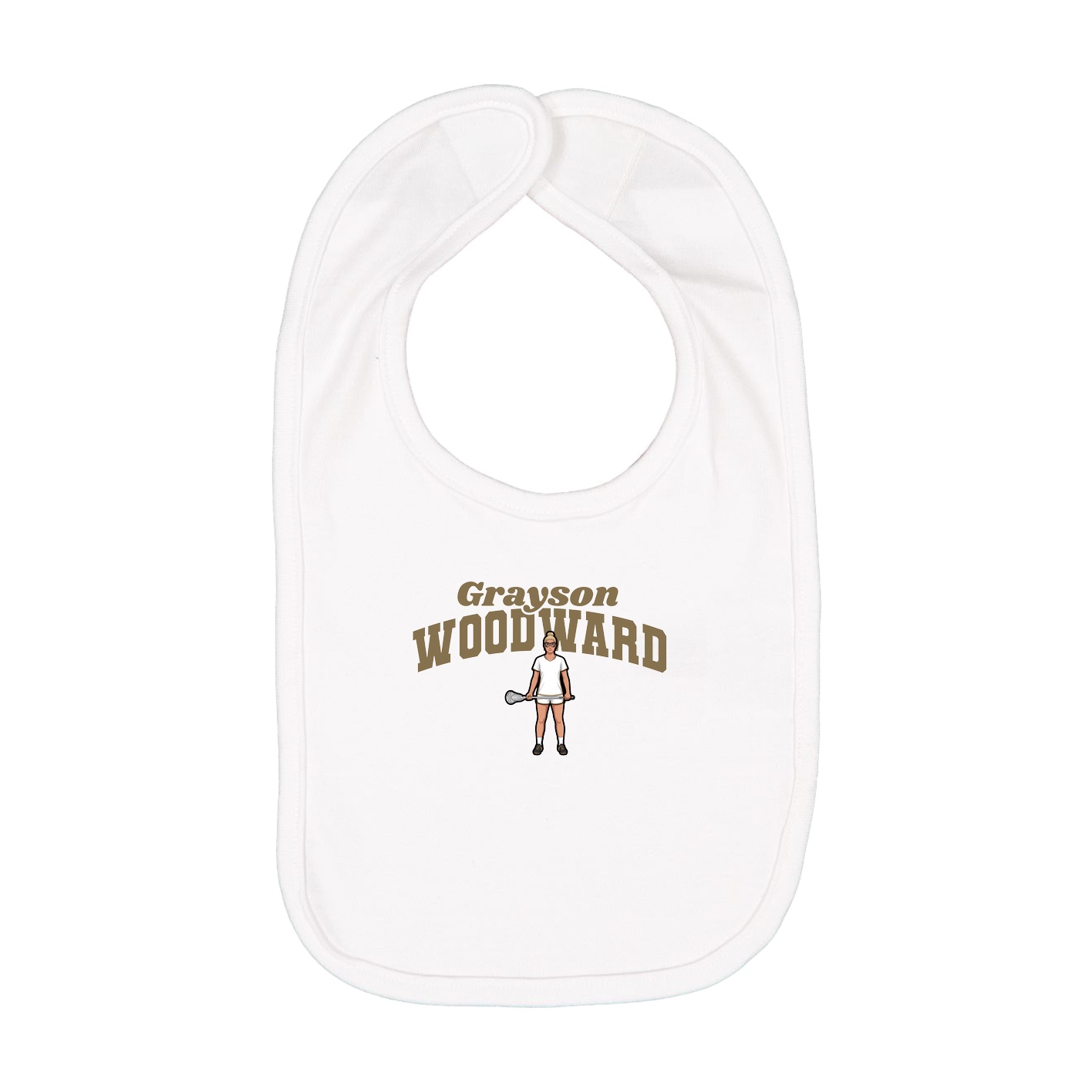 Infant Bib — Signature Arch in White