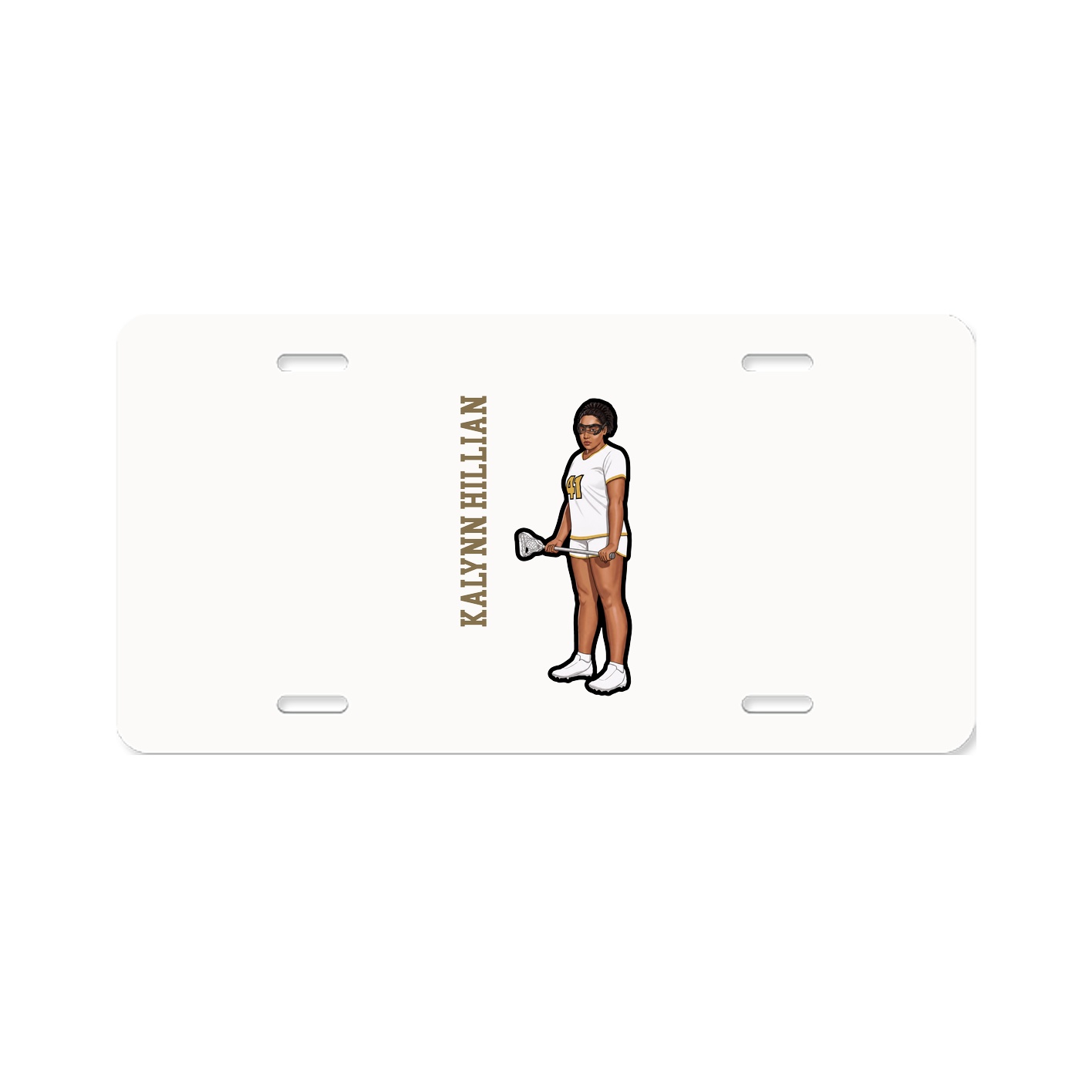 License Plate — Name Vertical in Classic