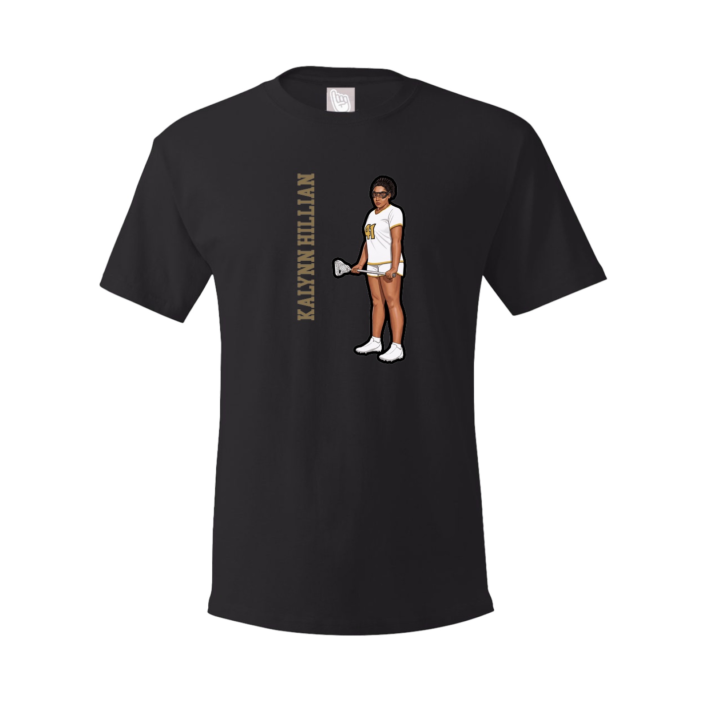Youth Tee — Name Vertical in Black