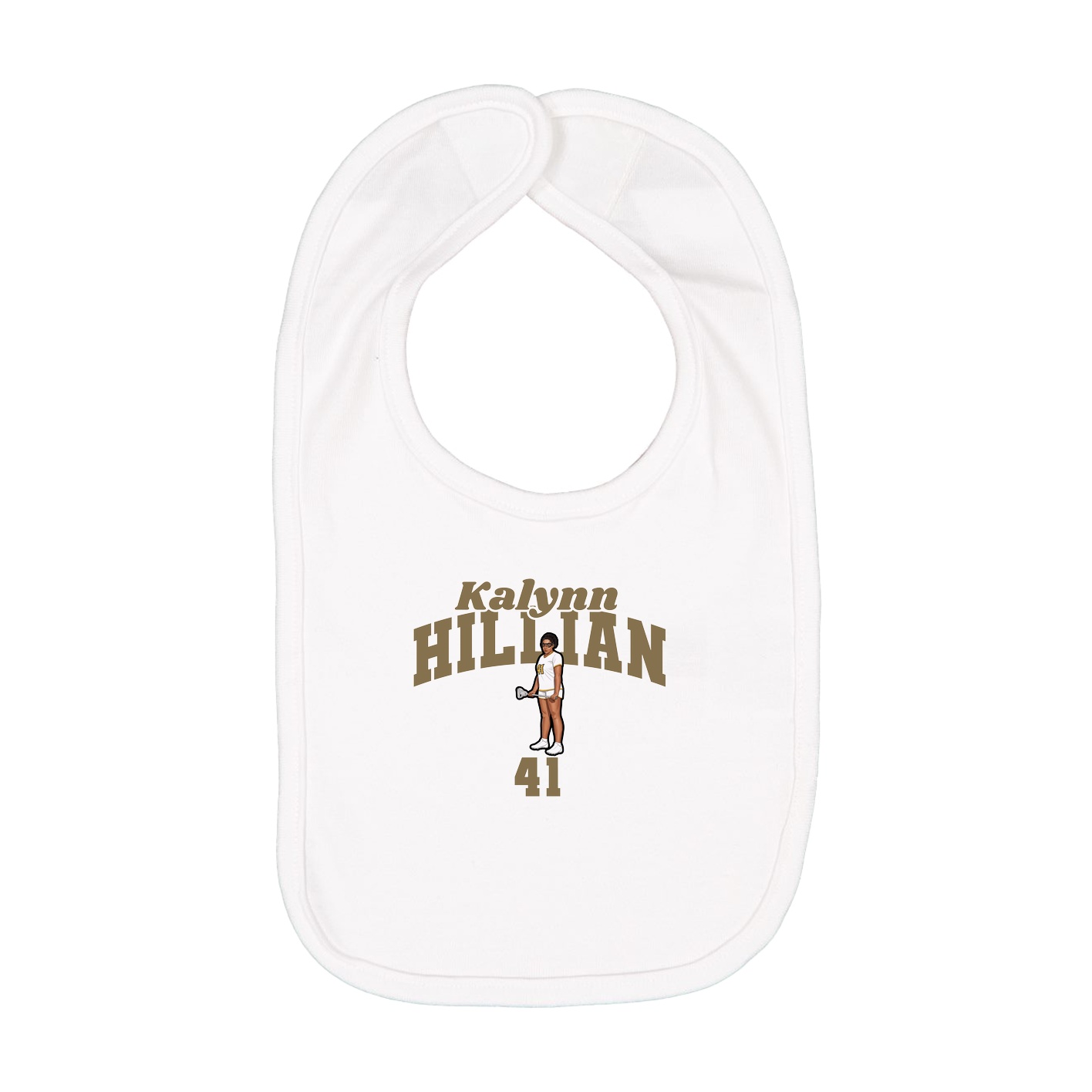 Infant Bib — Signature Arch in White