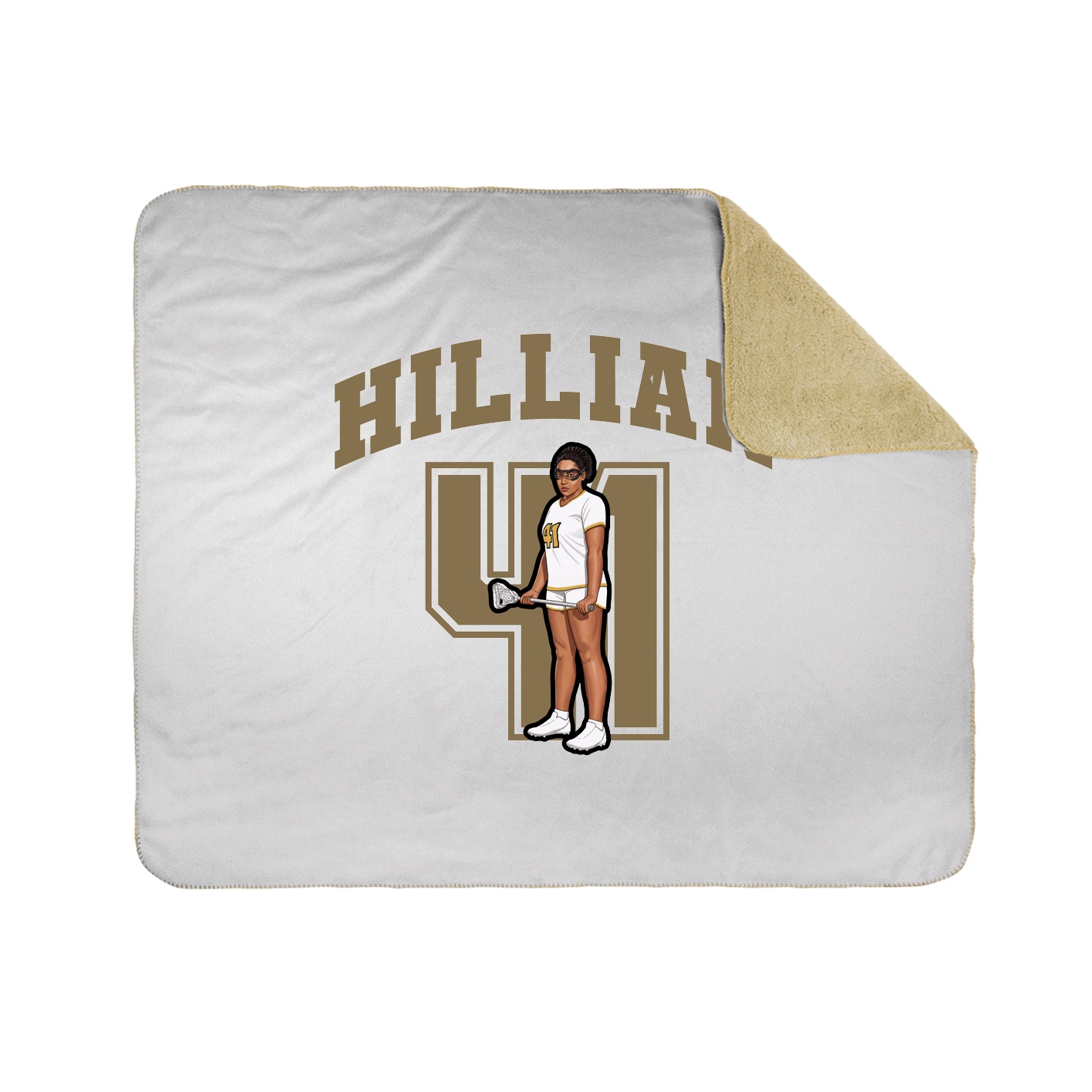 Throw Blanket — Number in White