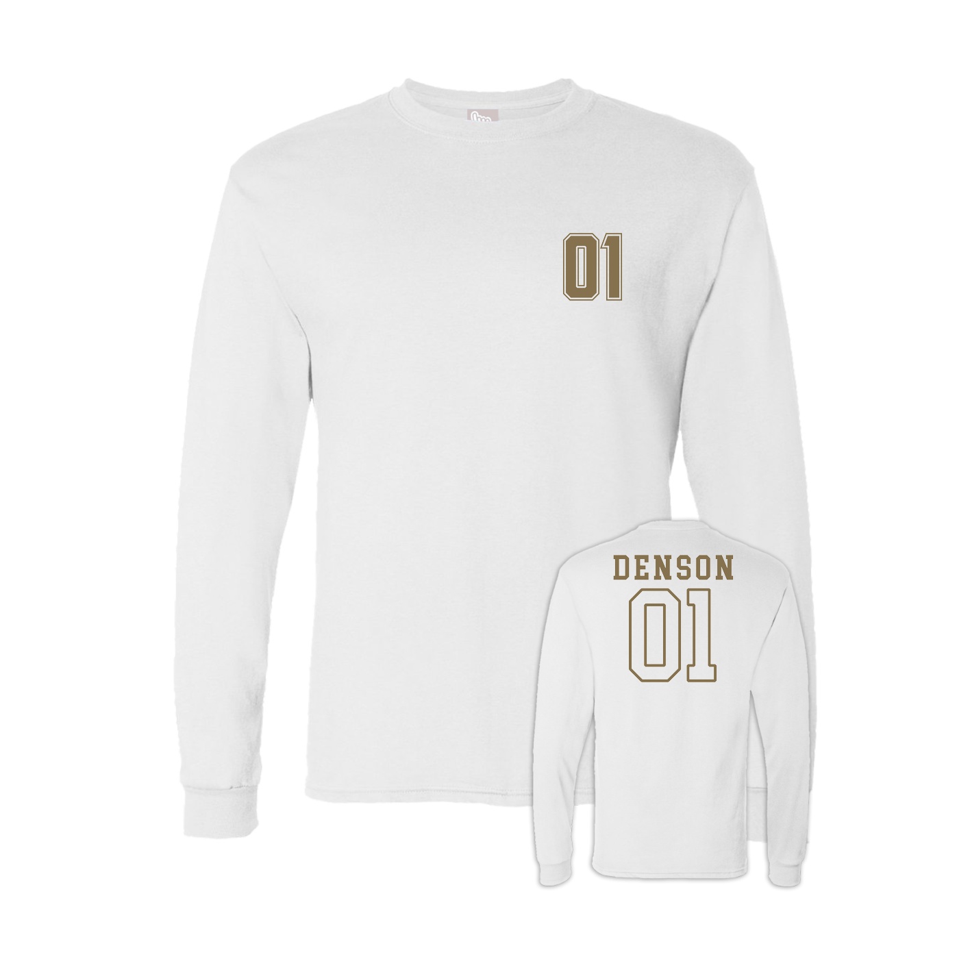 Long Sleeve Tee — Chest Back in White