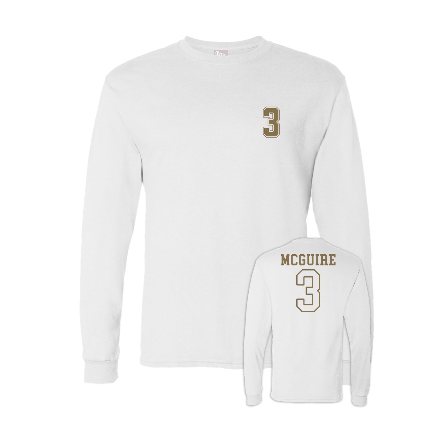 Long Sleeve Tee — Chest Back in White