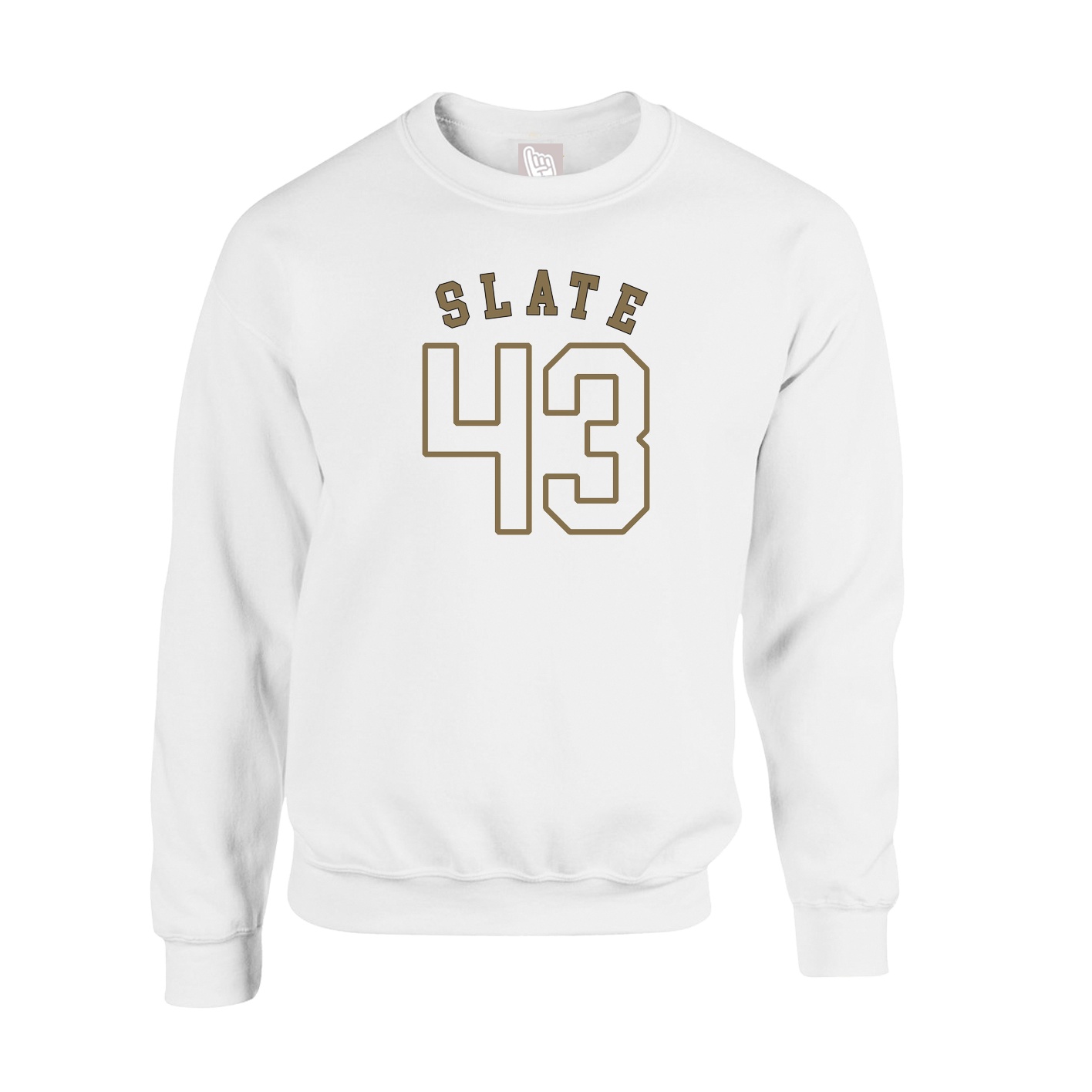 Fleece Crew — Shirsey Arch in White