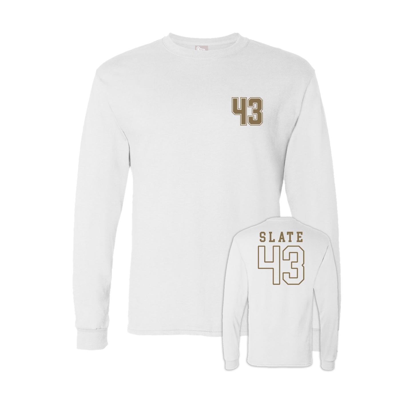 Long Sleeve Tee — Chest Back in White