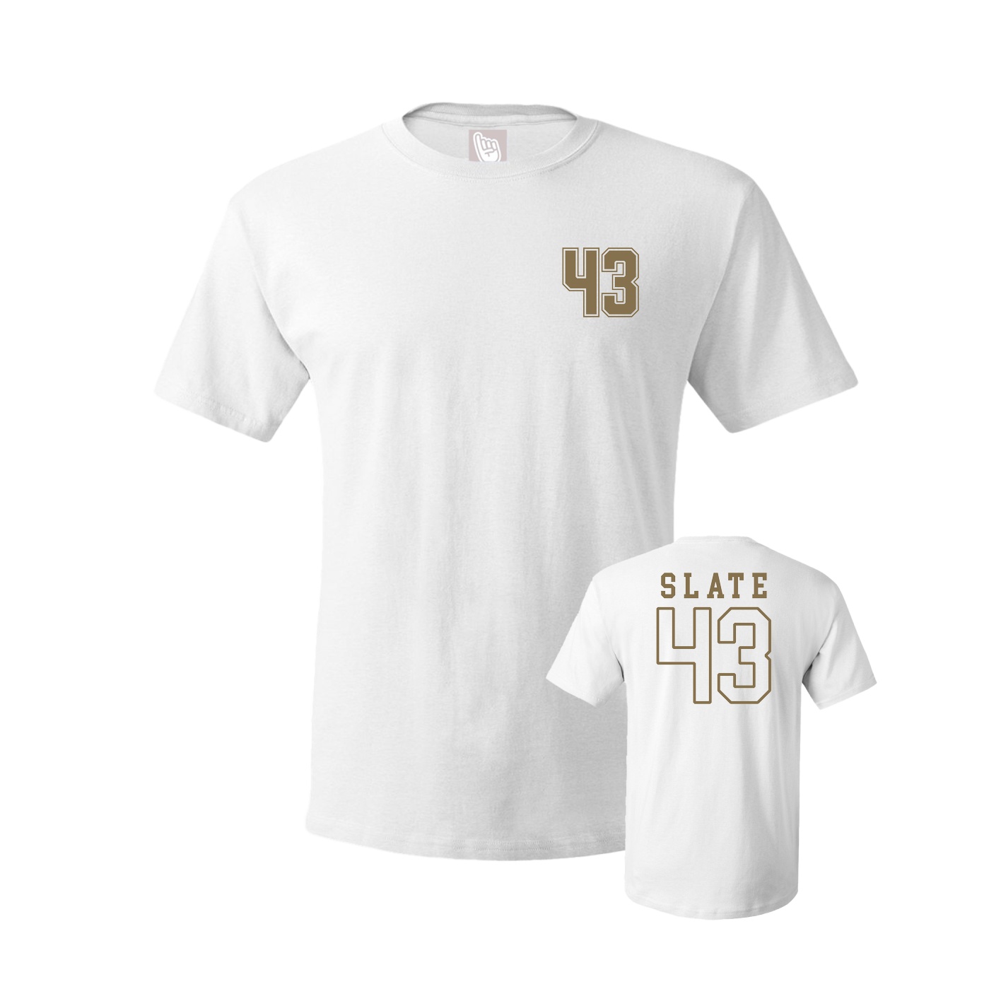 Youth Tee — Chest Back in White