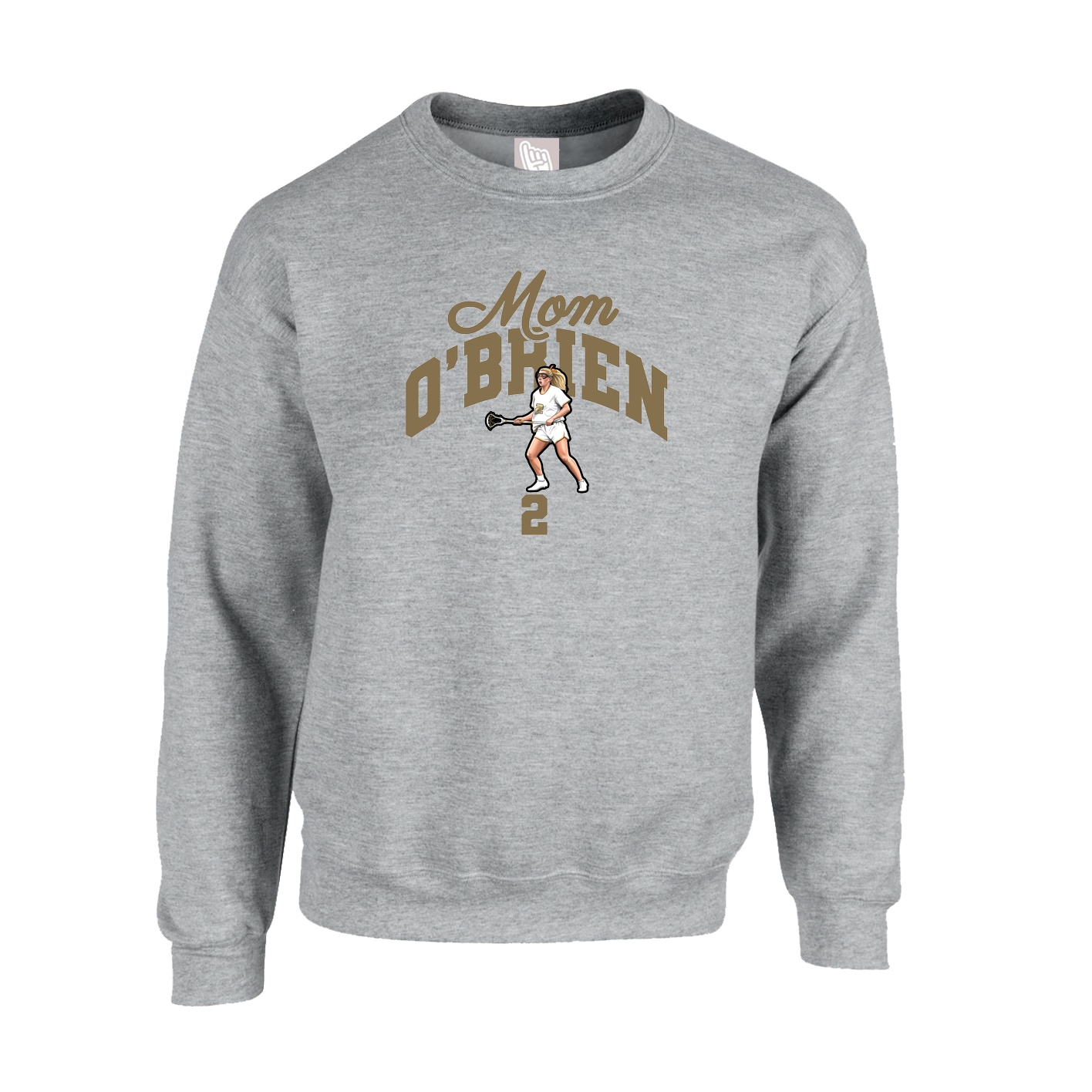 Fleece Crew — Mothers Day Arch in Grey