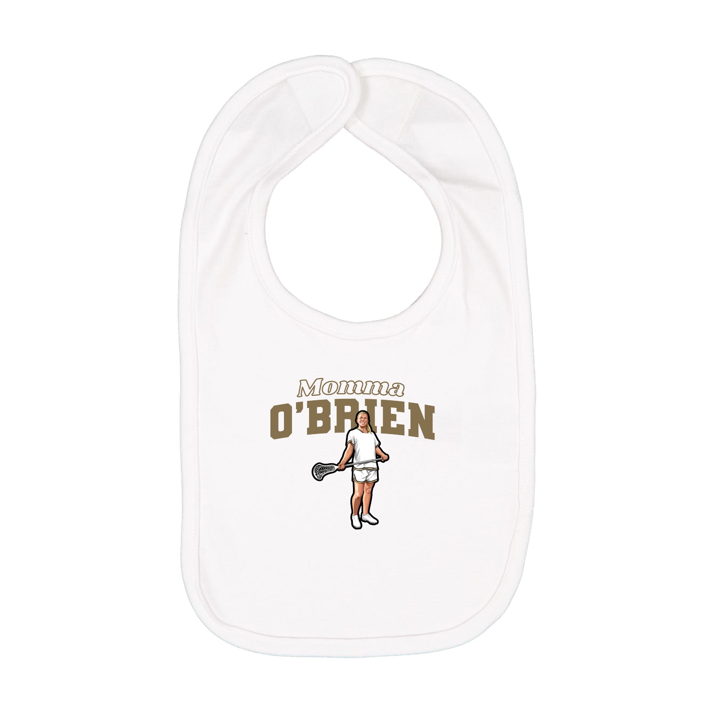 Infant Bib — Mothers Day Block in White