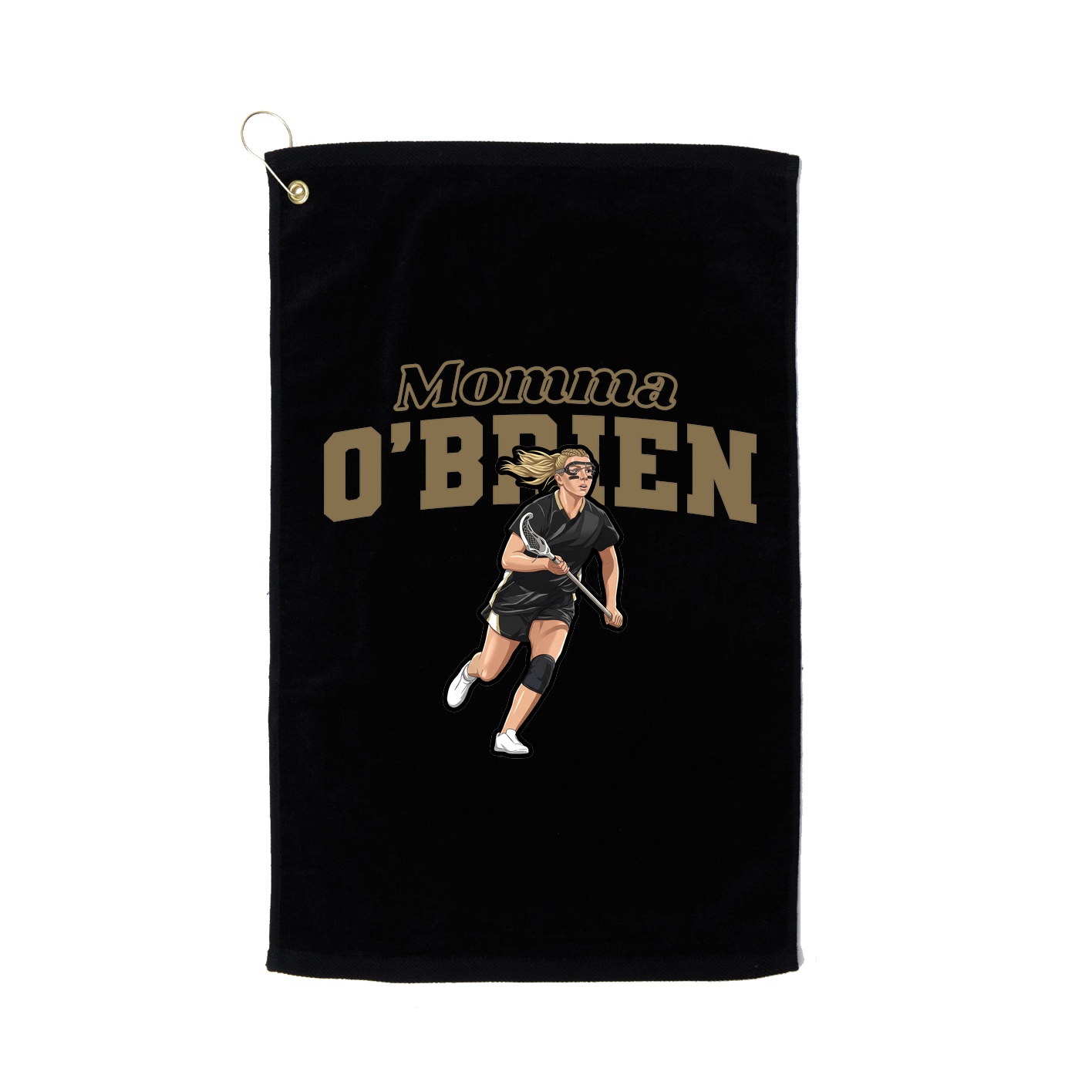 Golf Towel — Mothers Day Block in Black